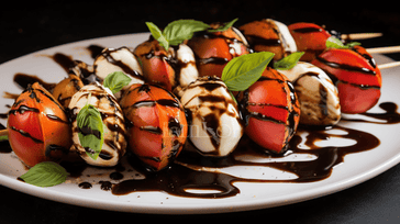 Caprese Skewers with Balsamic Glaze