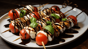 Caprese Skewers with Balsamic Glaze