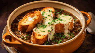 French Onion Soup with Gruyere Croutons