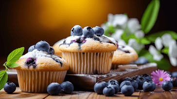 Fresh Blueberry Muffins