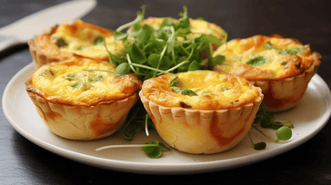 Mini Ham and Cheese Quiches