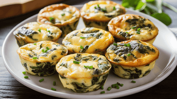 Mini Spinach and Feta Quiches