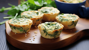 Mini Spinach and Feta Quiches