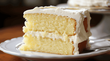 Moist Vanilla Cake with Buttercream Frosting