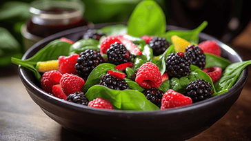 Summer Berry Spinach Salad with Citrus Dressing